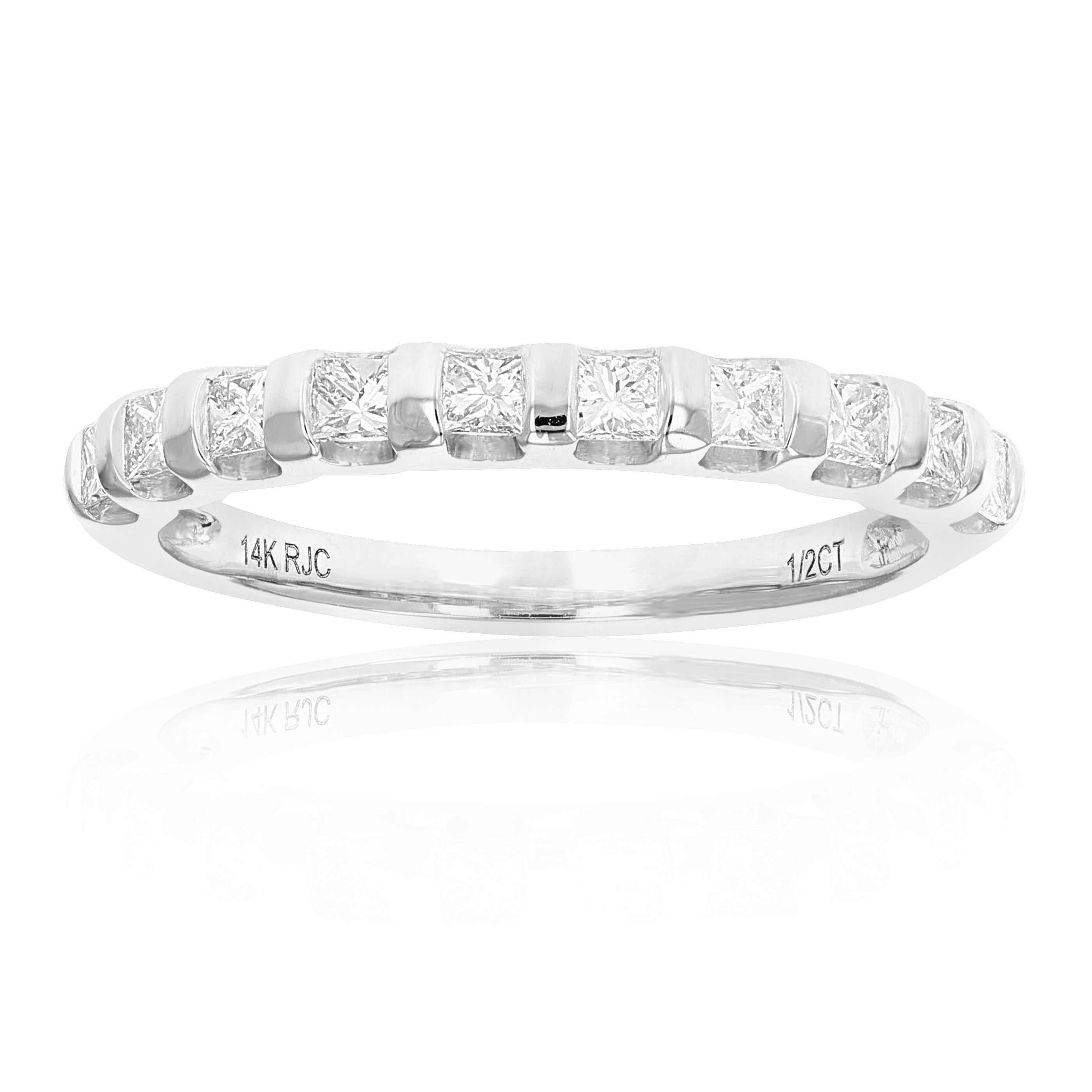 10 Stone Princess Diamond Band