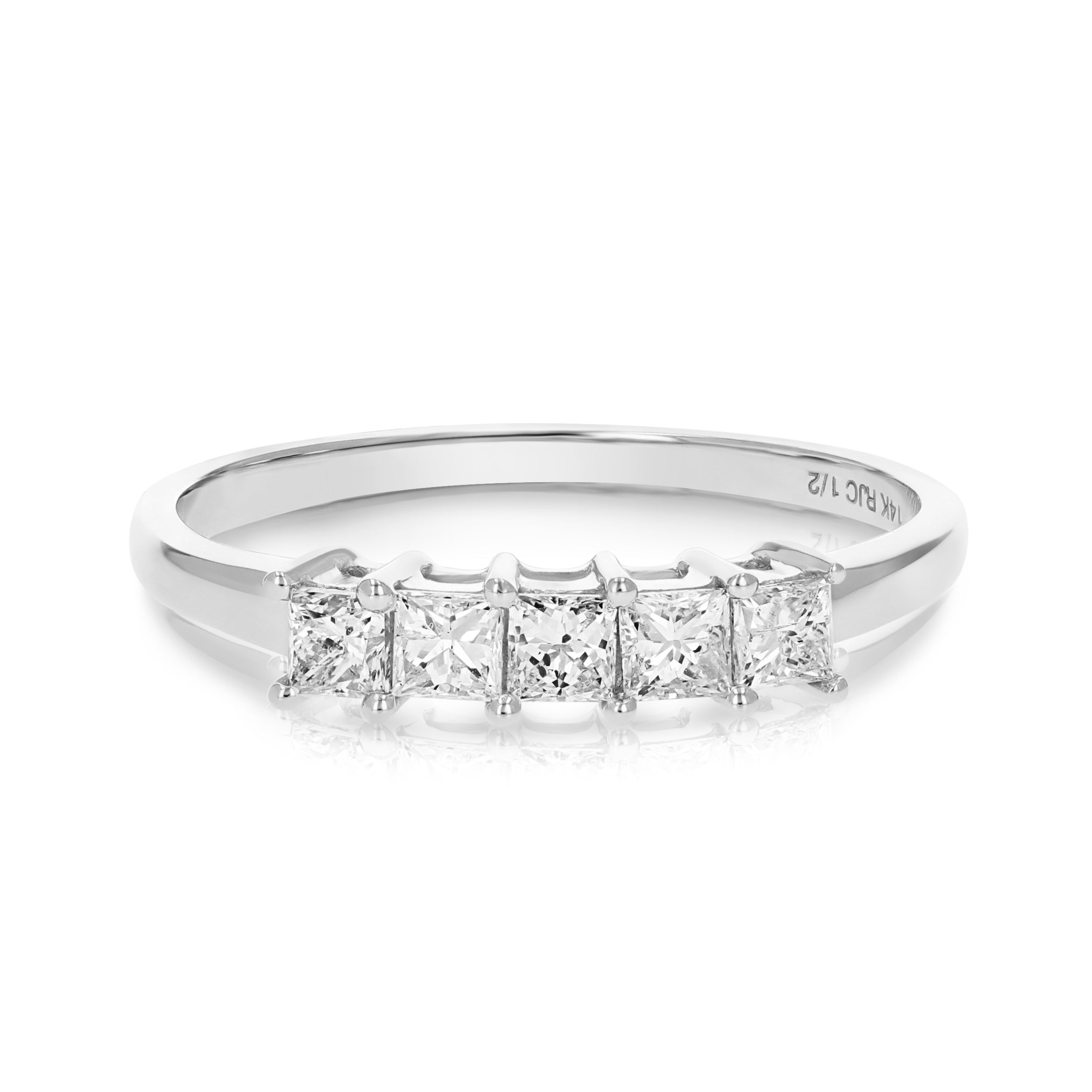 5 Stone Princess Engagement Ring