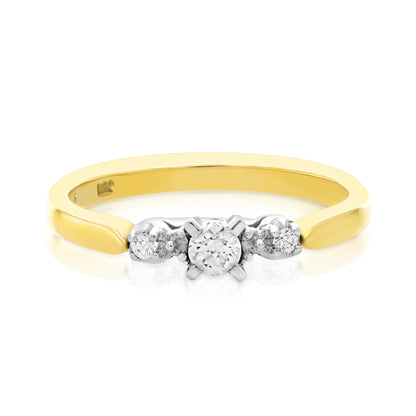 Three Stone Diamond Ring