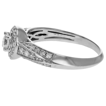 Tapered Pave Engagement Ring