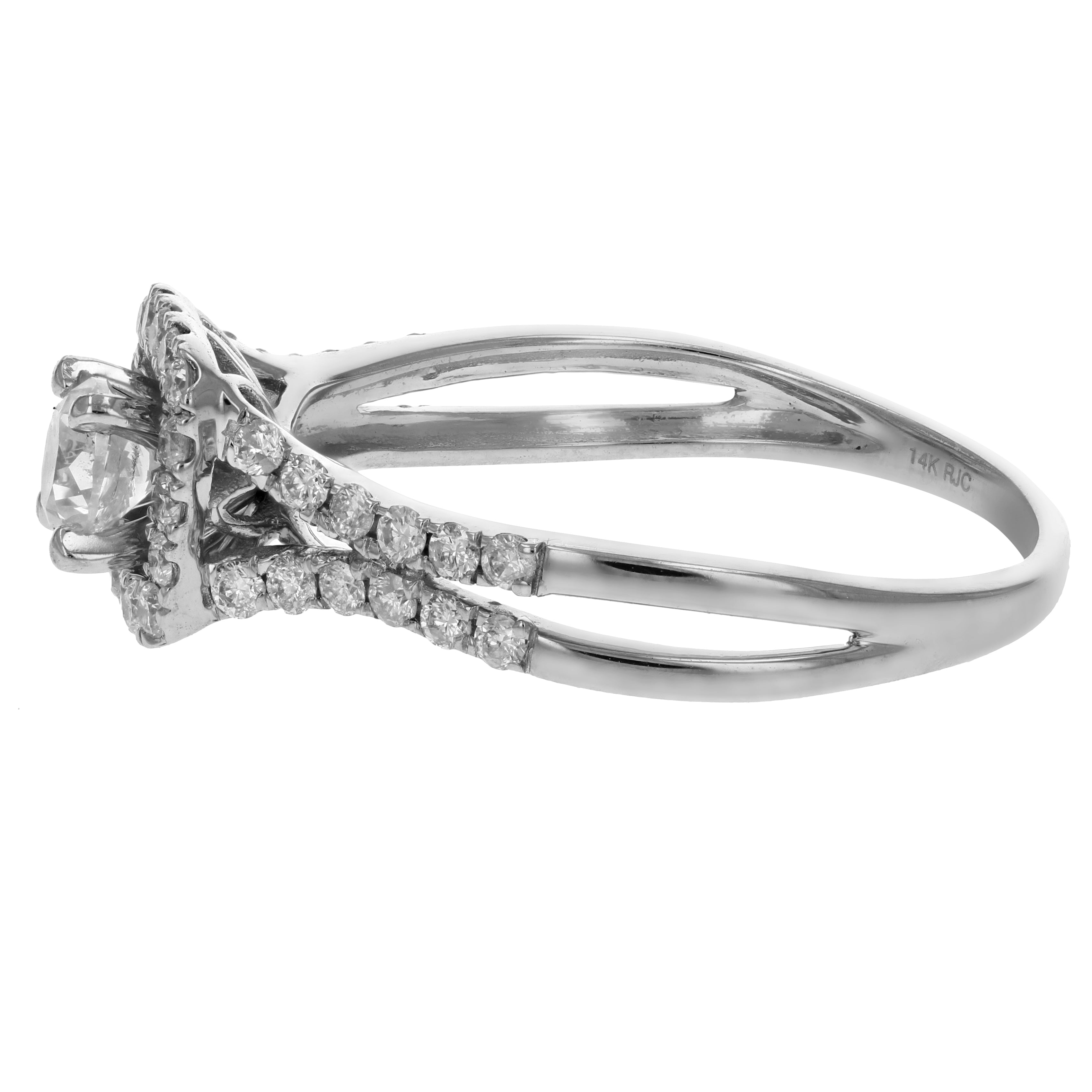 Double Row Side Cushion Engagement Ring