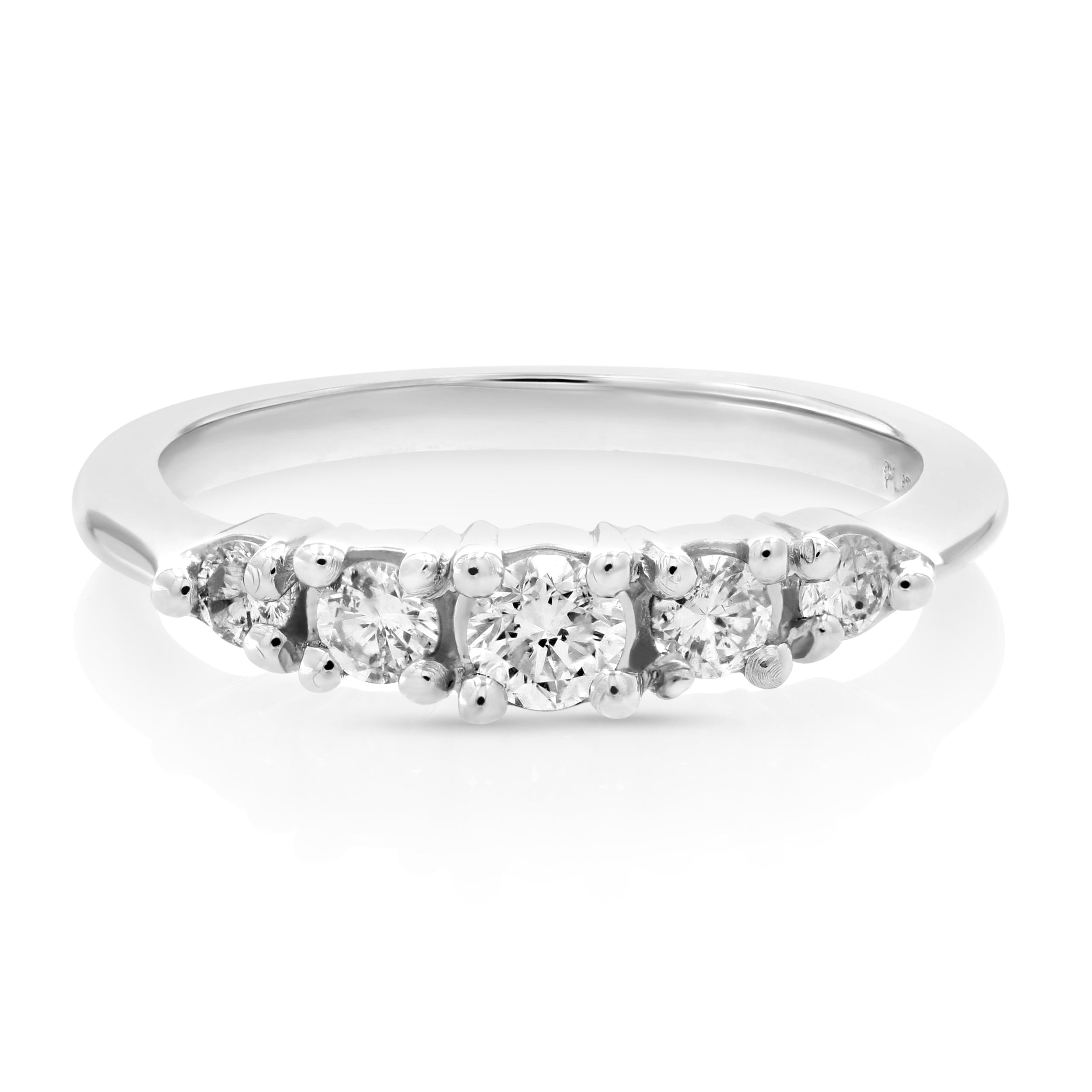 Five Stone Platinum Diamond Ring