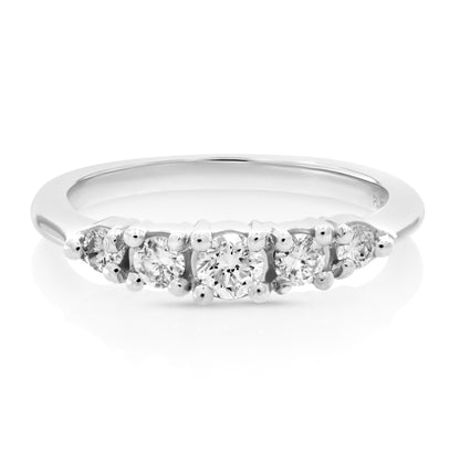 Five Stone Platinum Diamond Ring