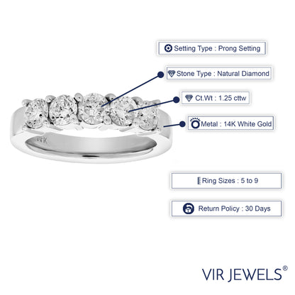 Five Stone Diamond Engagement Ring