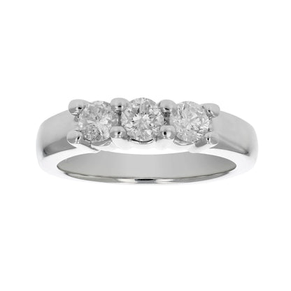 Three Stone Diamond Engagement Ring