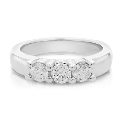 Three Stone Diamond Engagement Ring