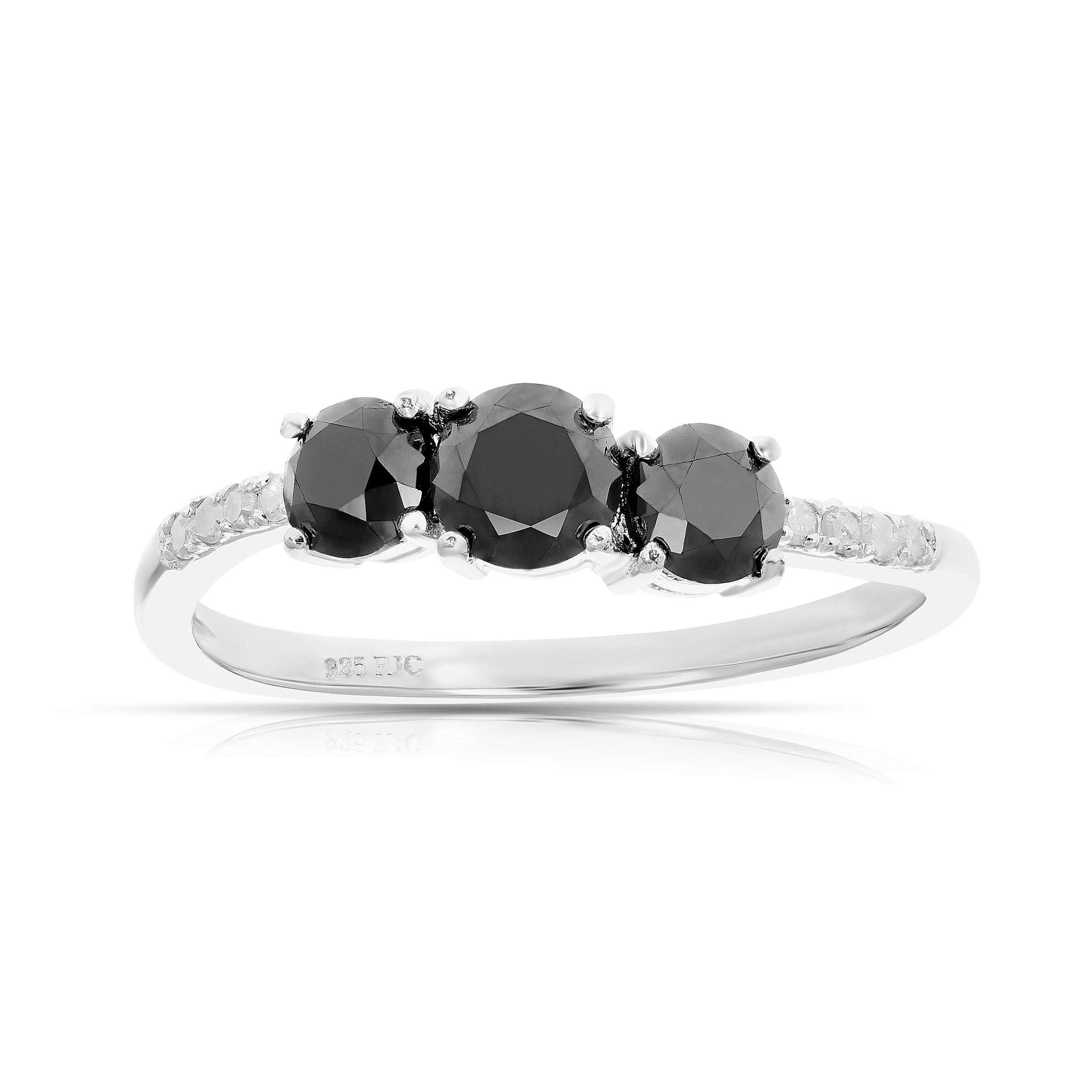 Three Black Diamond Ring