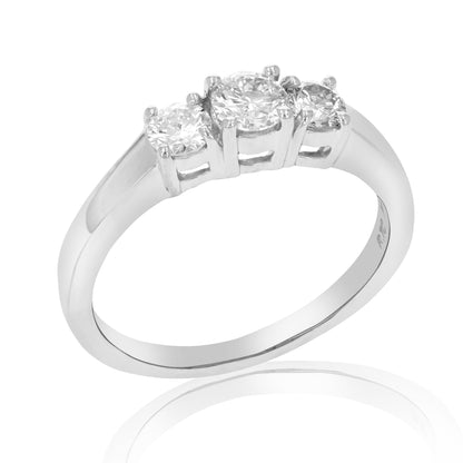 Three Stone Engagement Diamond Ring