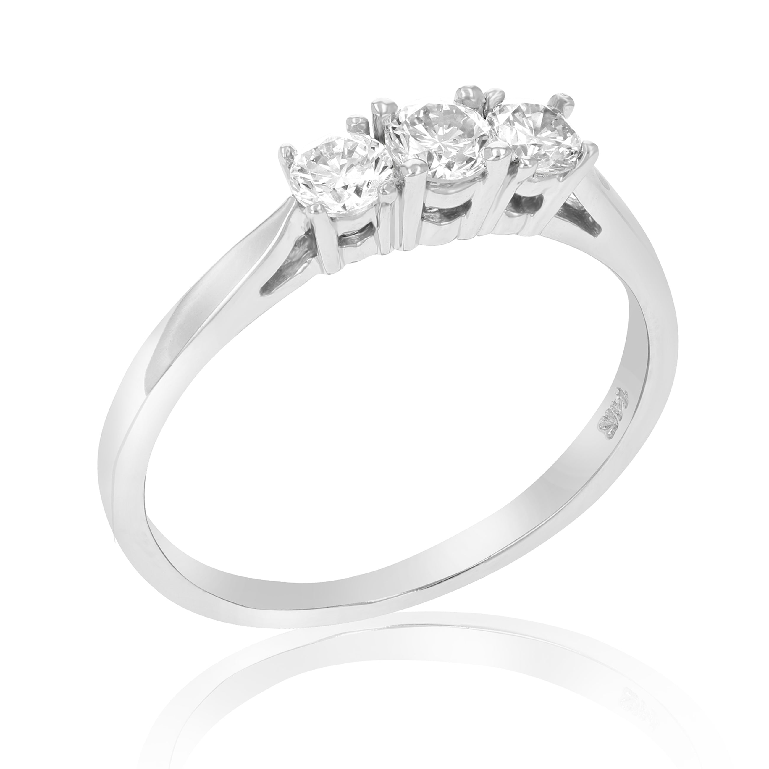 Three Stone Diamond Engagement Ring