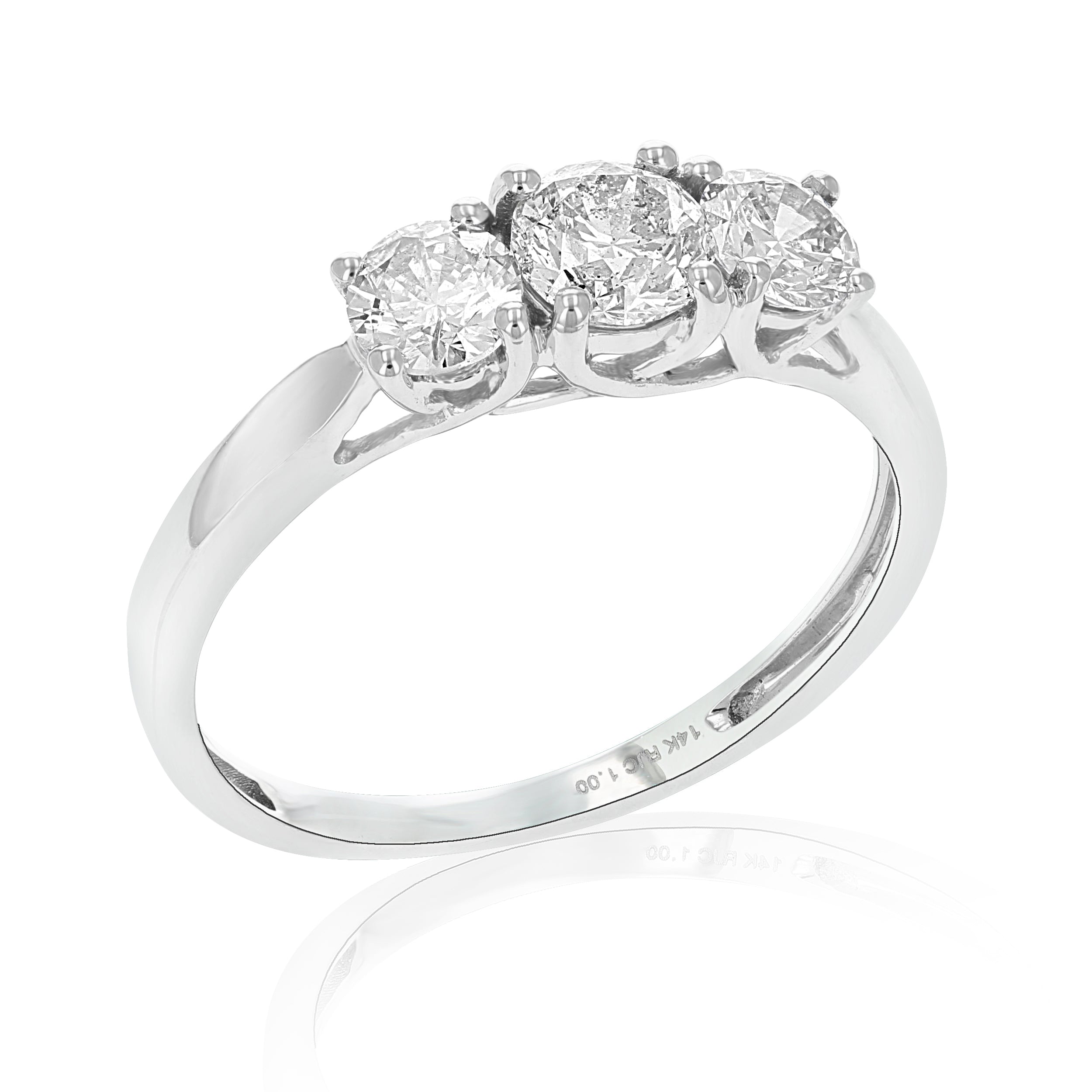 Three Stone Diamond Engagement Ring