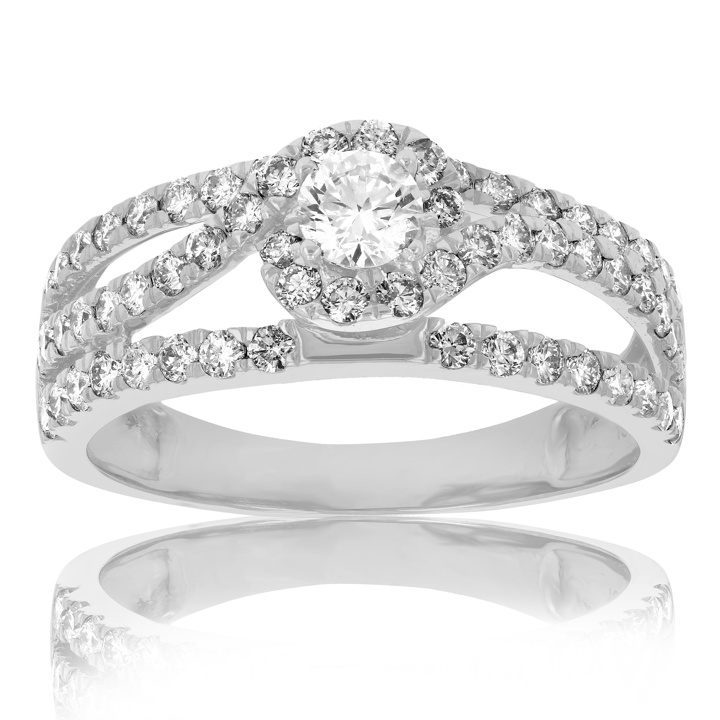 Halo Diamond Engagement Ring