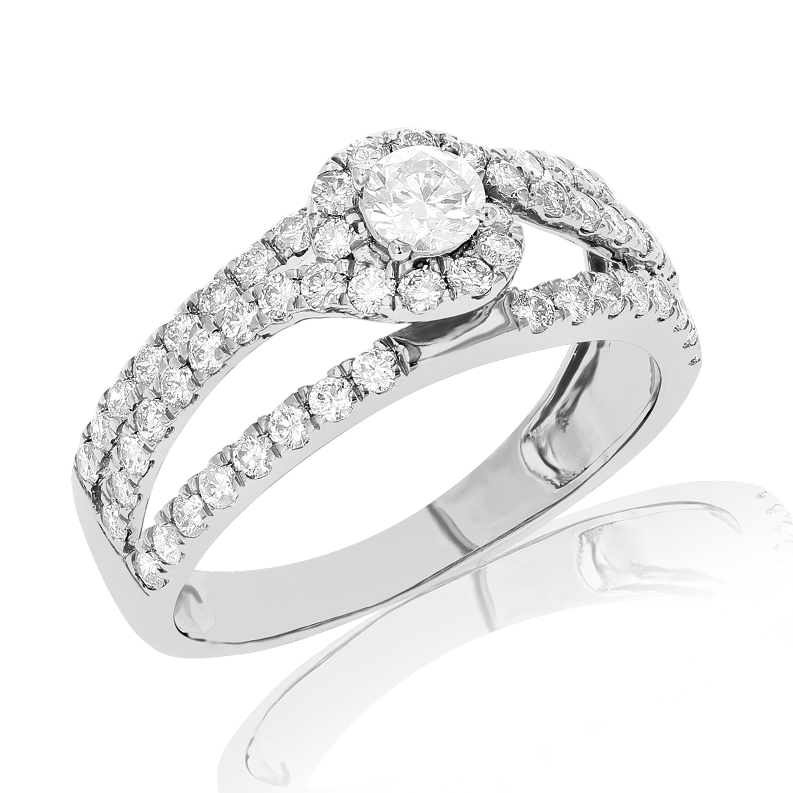 Halo Diamond Engagement Ring