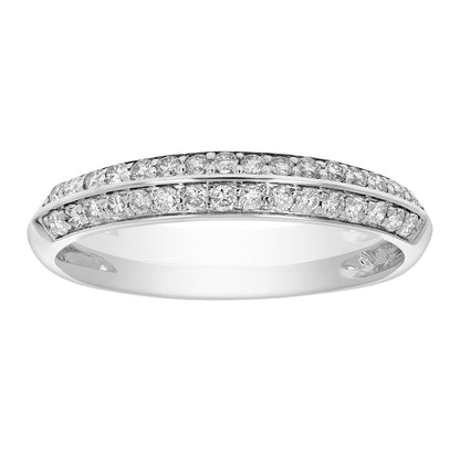 Two Row Diamond Wedding Band