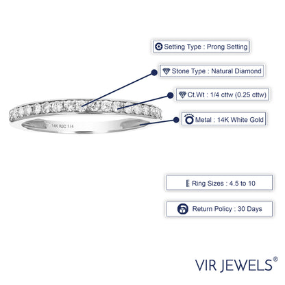 Prong Diamond Wedding Band