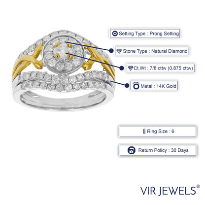 Cluster Diamond Bridal Ring Set