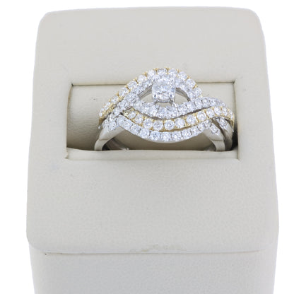 Solitaire Two Tone Engagement Ring