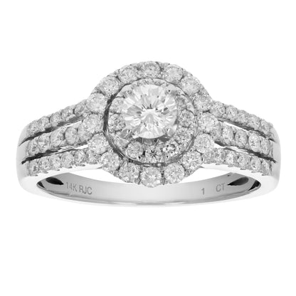 Halo Composite Diamond Bridal Ring