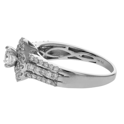 Halo Composite Diamond Bridal Ring