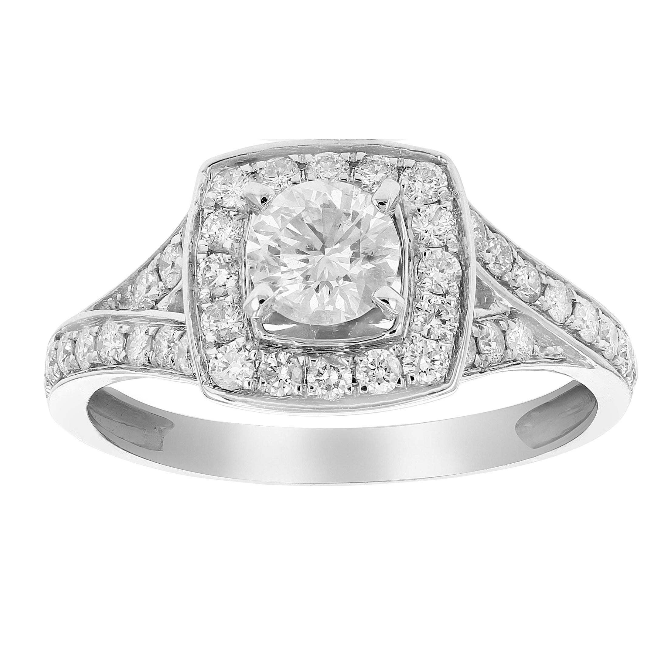 Cushion Split Shank Engagement Ring