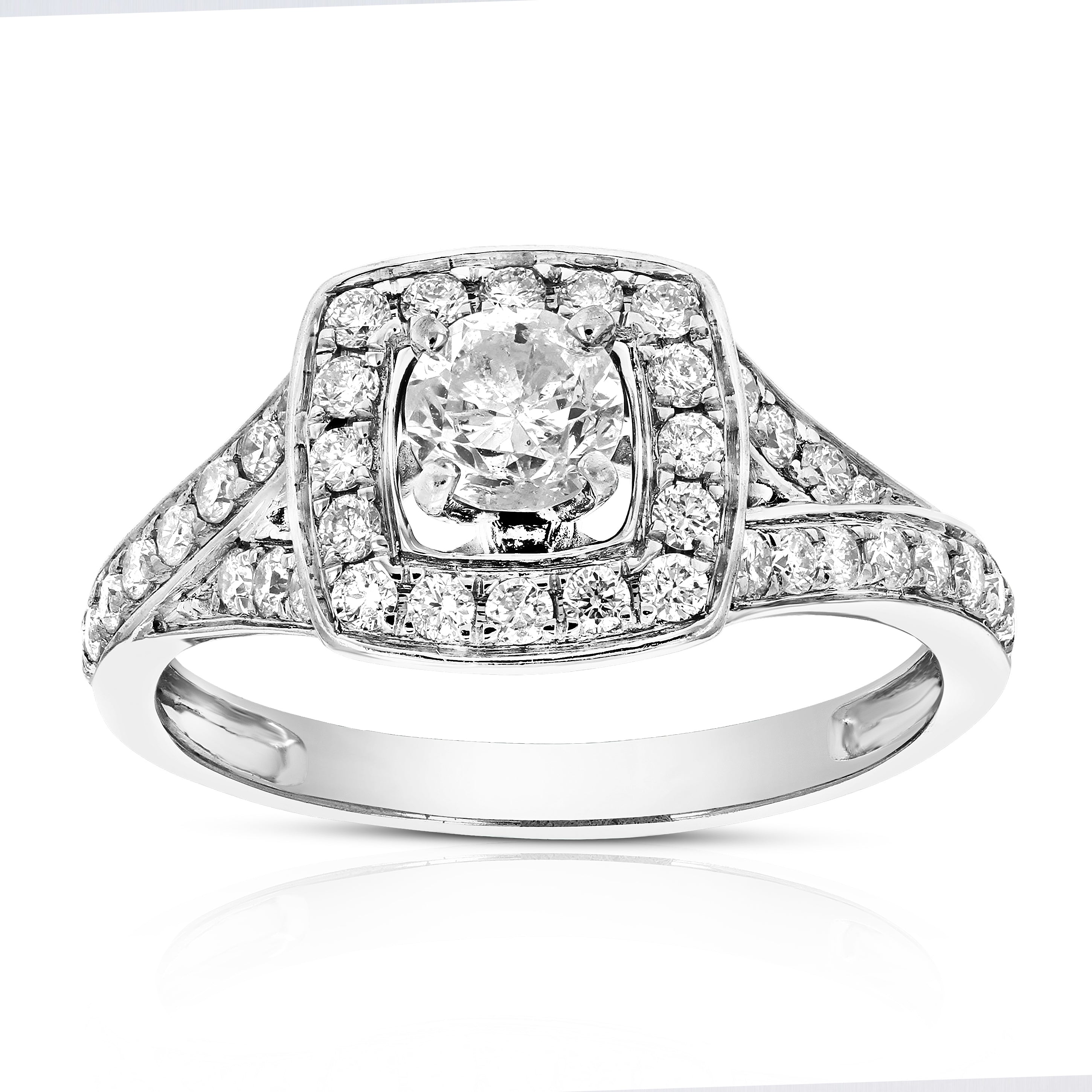 Cushion Split Shank Engagement Ring