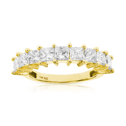 Princess Diamond Wedding Band