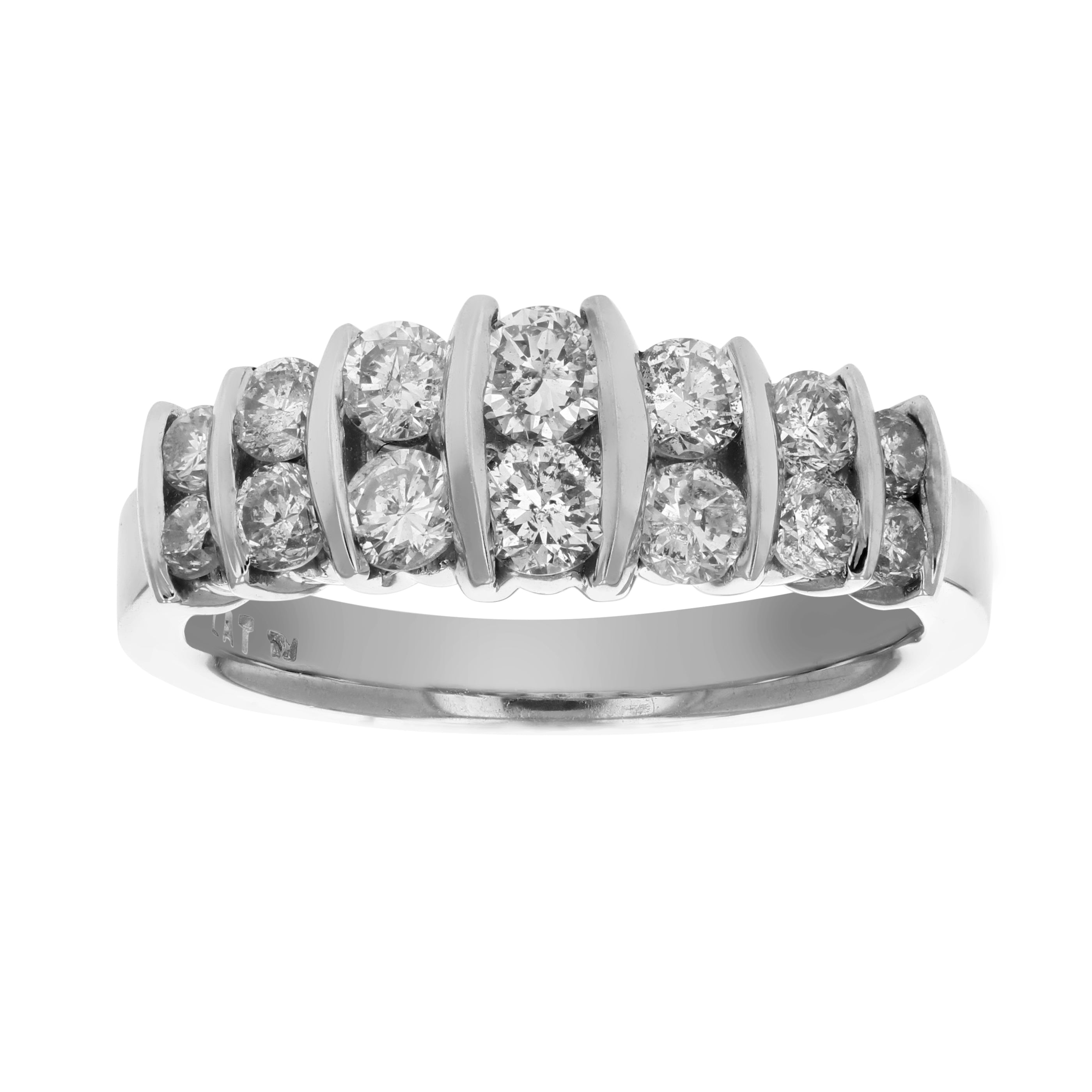 Diamond Graduated Section Wedding Ring