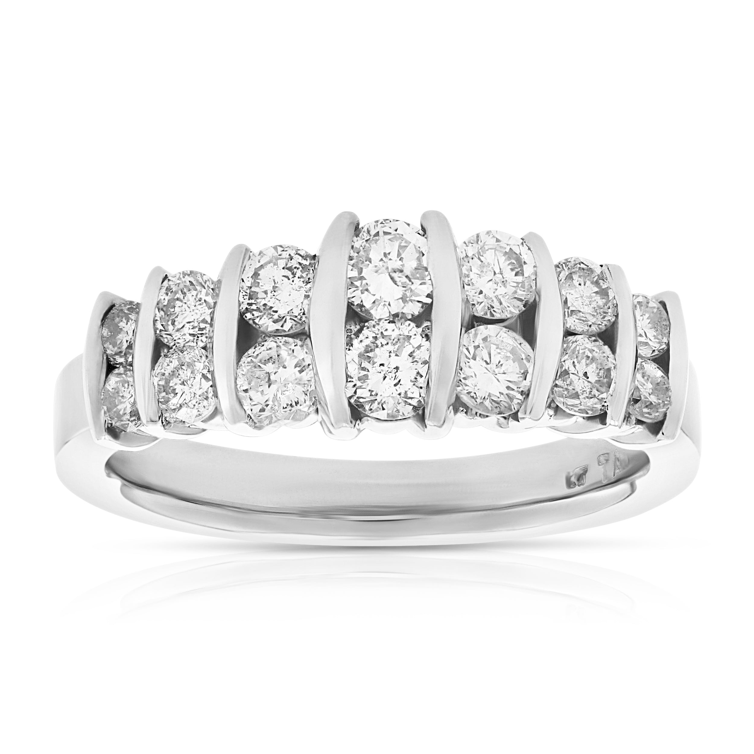 Diamond Graduated Section Wedding Ring