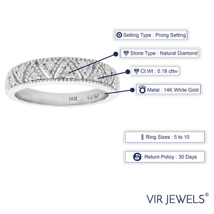 Diamond Trillion Milgrain Wedding Band