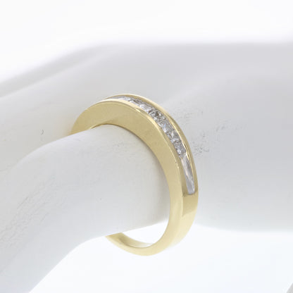 Princess Diamond Two Tone Wedding Band