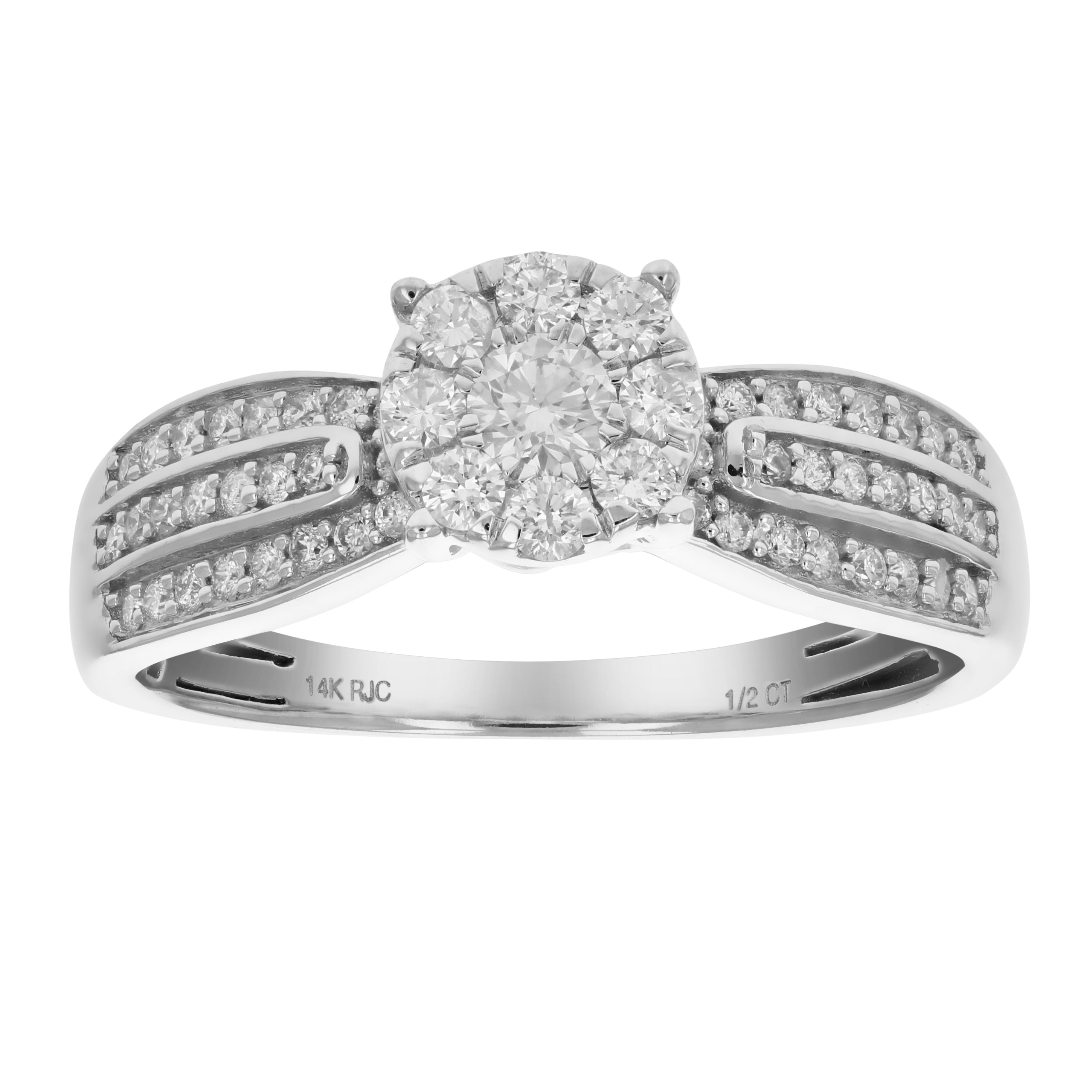 Composite Diamond Engagement Ring