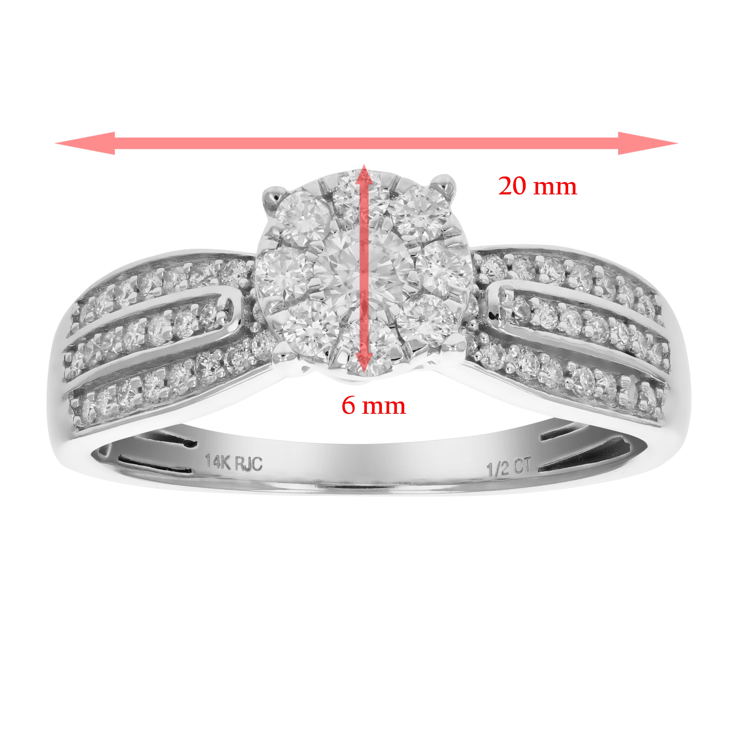 Composite Diamond Engagement Ring