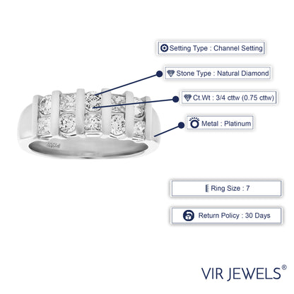 Diamond Multi Shape Section Wedding Band