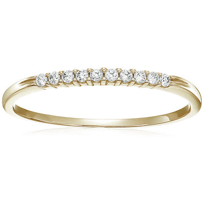 1/10 cttw Petite Diamond Wedding Band in 10k Gold