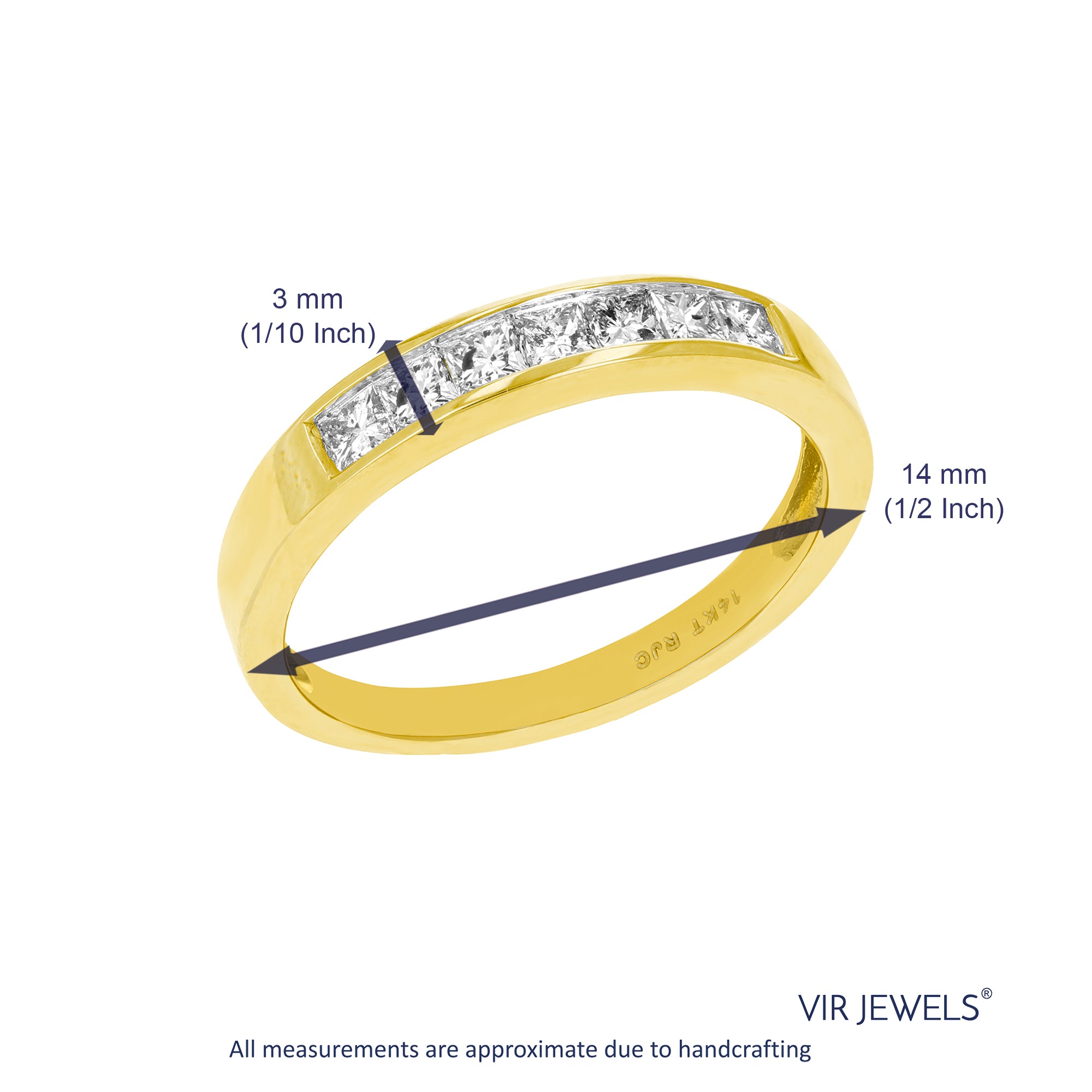 7 Stone Princess Diamond Channel Band