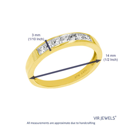 7 Stone Princess Diamond Channel Band