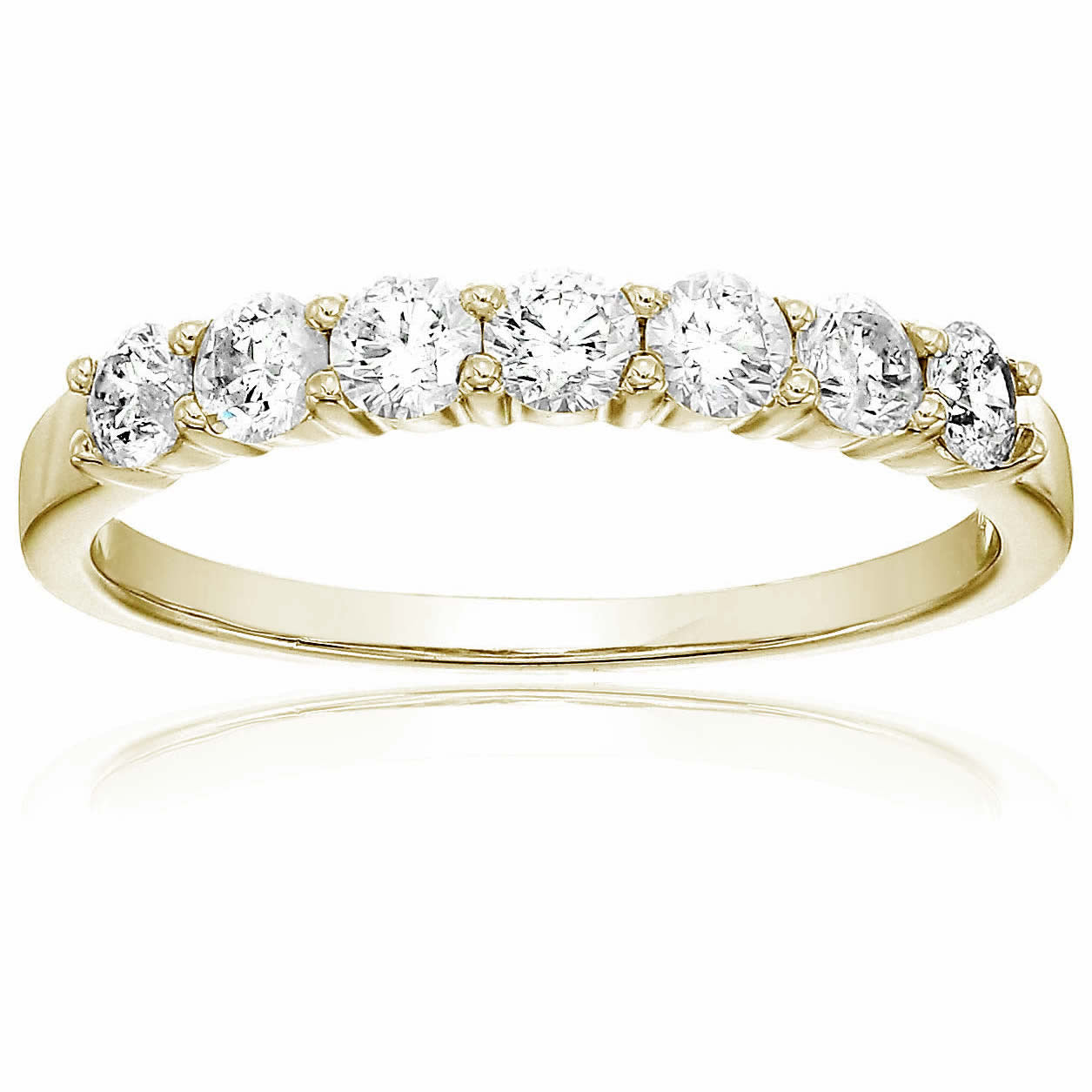 7 Stone Diamond Wedding Band