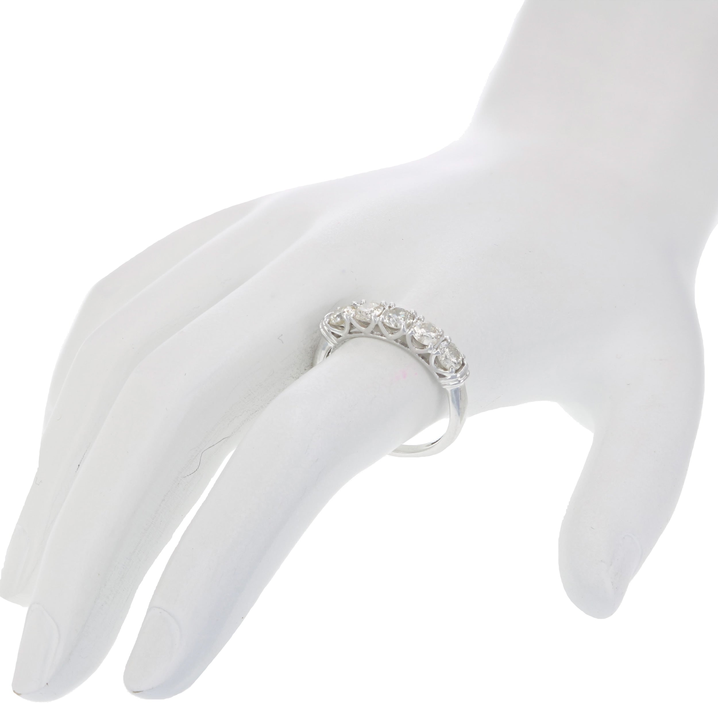 5 Stone Prong set Diamond Band