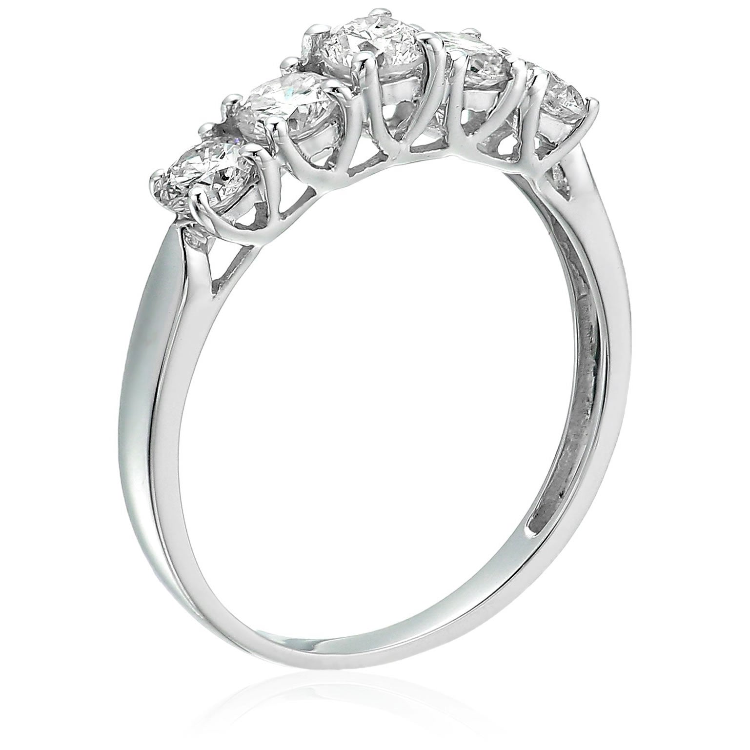 5 Stone Prong Diamond Band