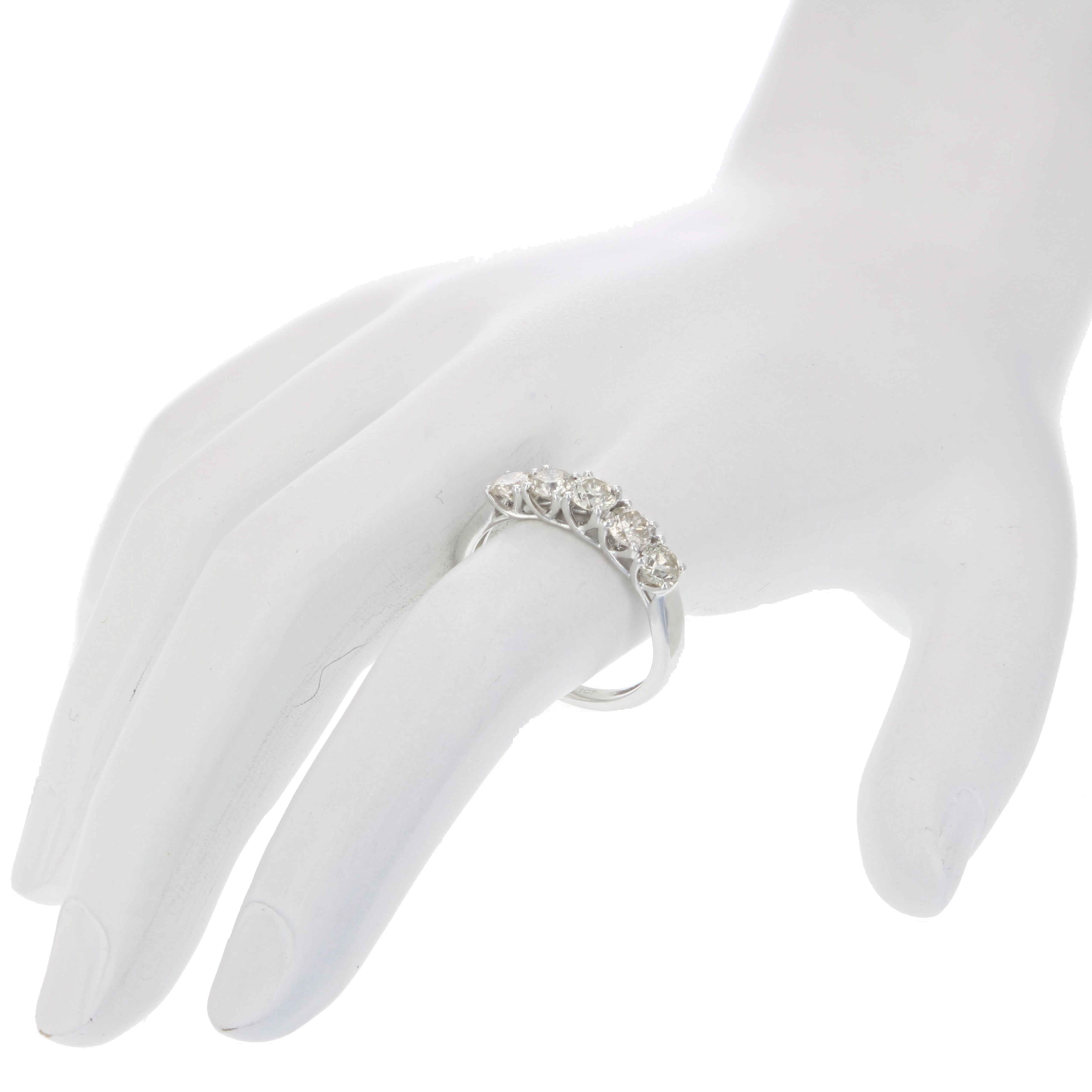 5 Stone Prong Diamond Band