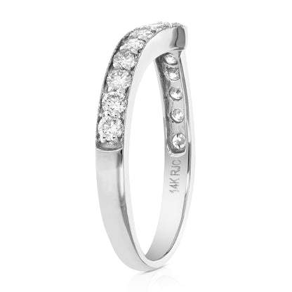 Chevron Milgrain Diamond Band