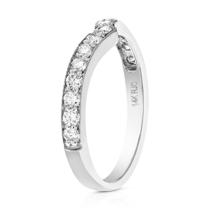 Chevron Milgrain Diamond Band