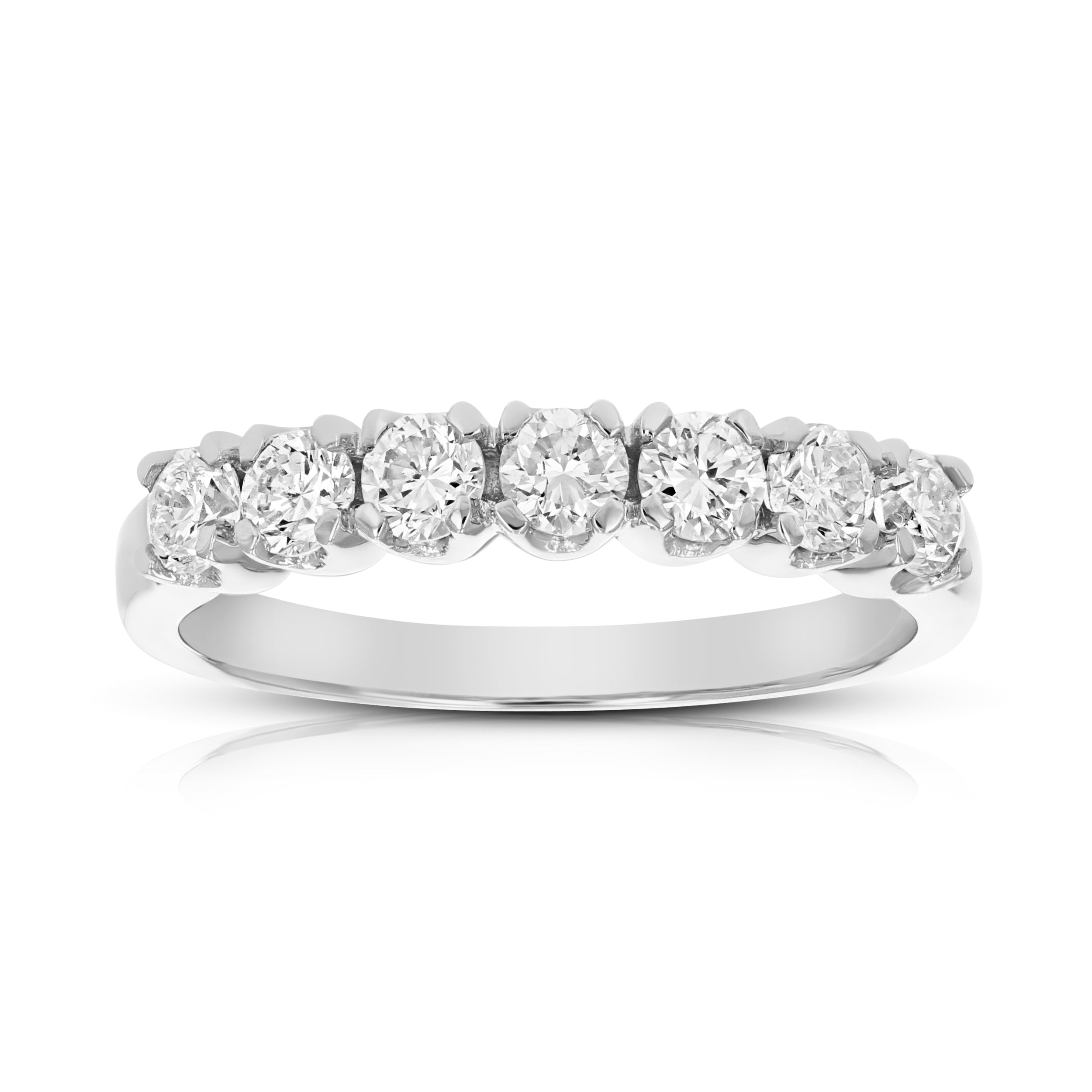 7 Stone Diamond Wedding Band