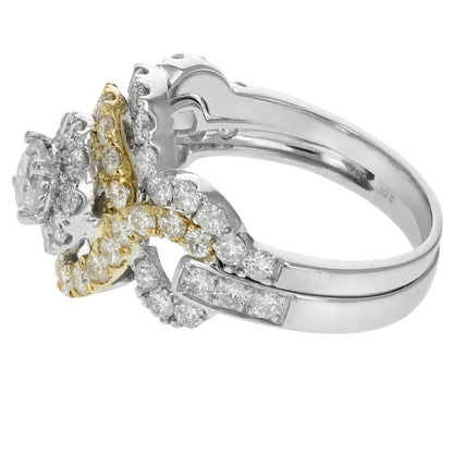 Two-tone Diamond Bridal Ring Set