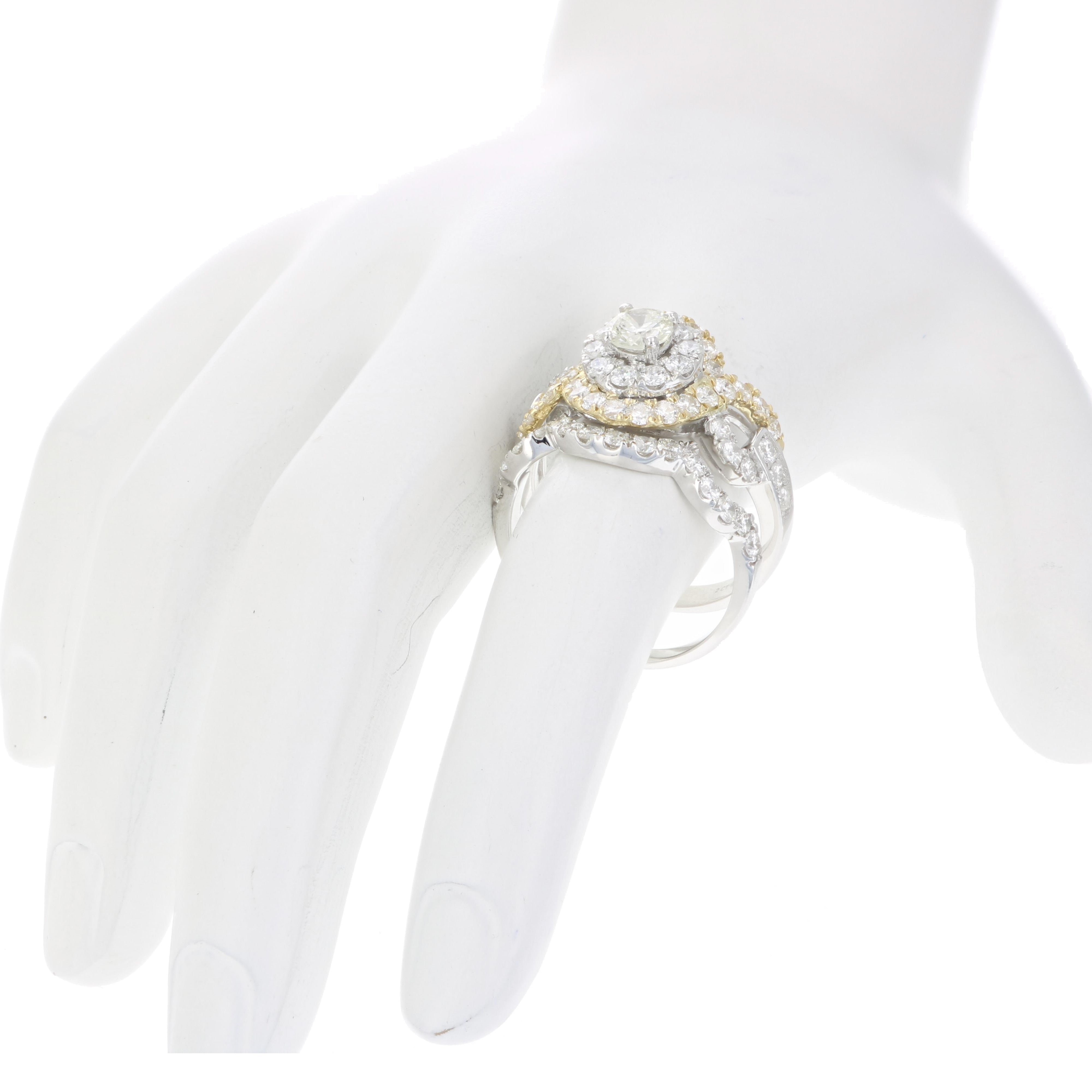 Two-tone Diamond Bridal Ring Set