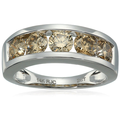 5 Stones Champagne Diamond Band