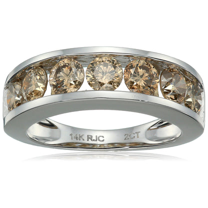 7 Stone Champagne Diamond Band