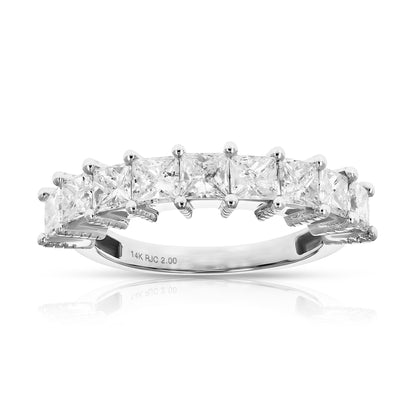 Princess Diamond Wedding Band