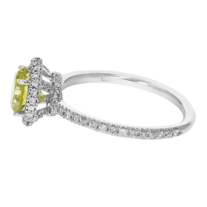 Yellow Solitaire Round Engagement Ring