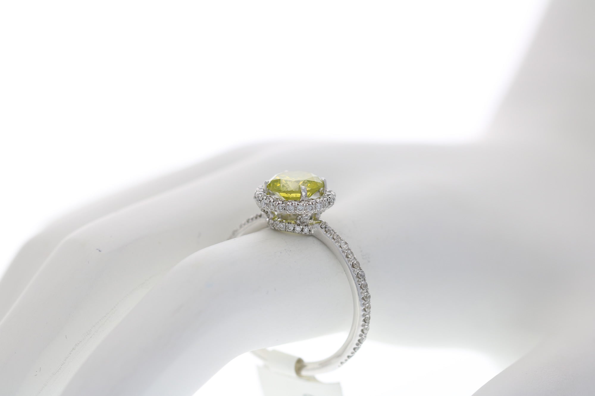 Yellow Solitaire Round Engagement Ring