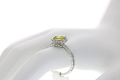 Yellow Solitaire Round Engagement Ring